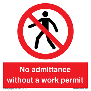 No admittance without a permit